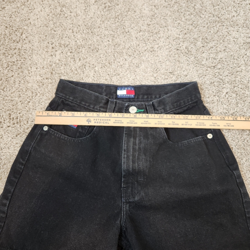 Tommy Hilfiger Vintage Flag Tag Belt Loop Perfect T Shorts Jean Shorts Size 6 - Picture 5 of 7